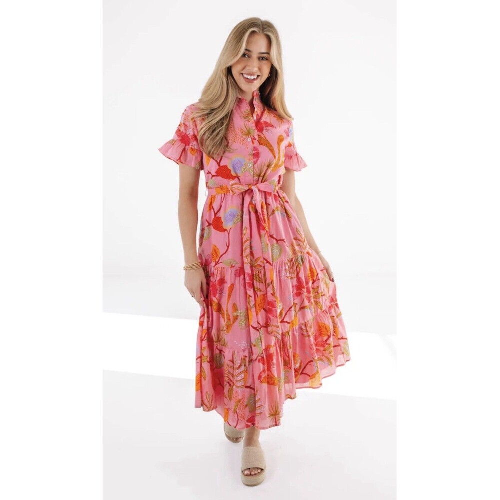 J MARIE Women’s The Playa Button Up Midi Dress. Size L